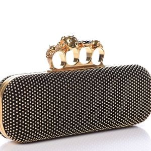 Alexander McQueen Skull Four Beaded Long Clutch